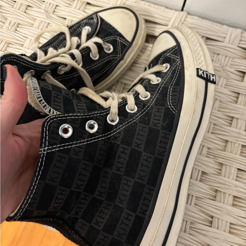KITH x Converse Black Chuck Taylor High Top Sneakers - Ladies 8 - Picture 7 of 12
